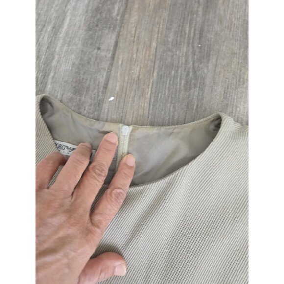 Emporio Armani Zip Up Wool blend Vest Striped 90s Size Small. Reworked. Sm Stain - Picture 6 of 6